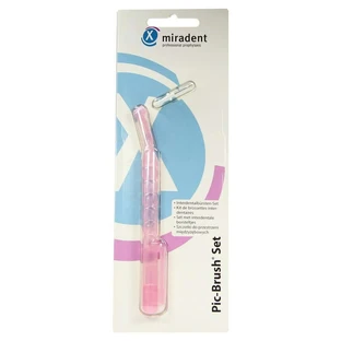 Perie interdentară Miradent Pic-Brush Set de 1 roz 1 buc
