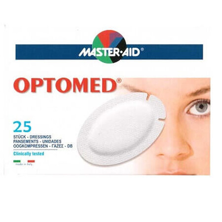 OPTOMED Master-Aid apósito ocular, 96x66 mm, 25 piezas, Pietrasanta Pharma