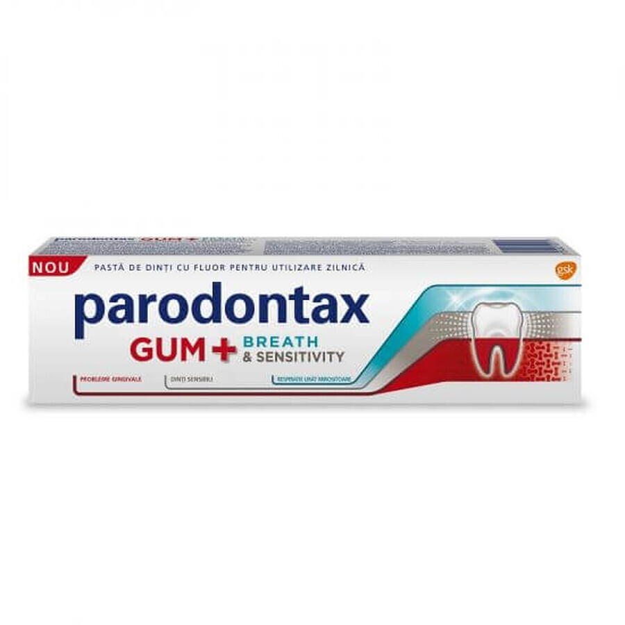 Parodontax Goma Aliento y Sensibilidad Pasta dentífrica, 75 ml, Gsk