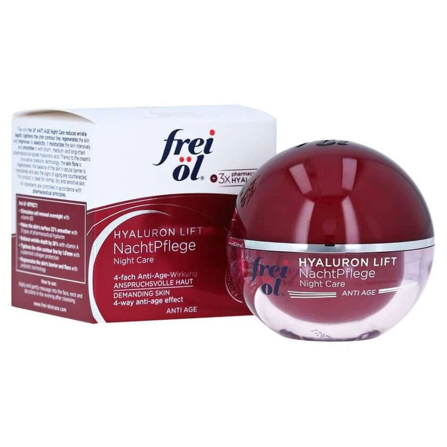 freiÖl Anti Age Hyaluron Lift Pielęgnacja na noc 50 ml: ceny i cechy