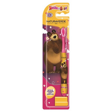 Cepillo de dientes Masha &amp; Bear, Suave, Naturaverde