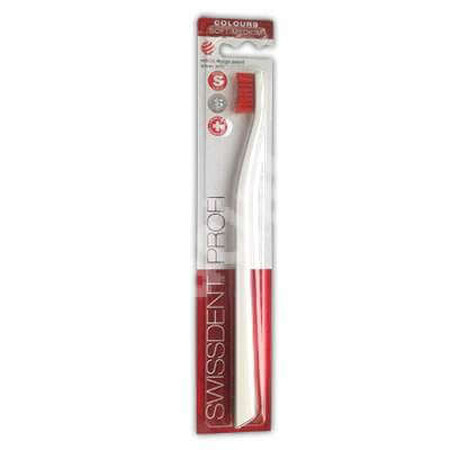 Cepillo de dientes rojo Profi Soft Medium, Swissdent