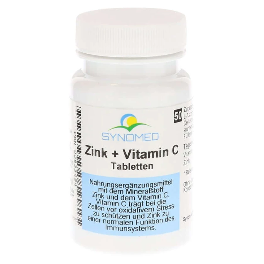 Tablete Zinc+vitamina C Synomed 50 buc.