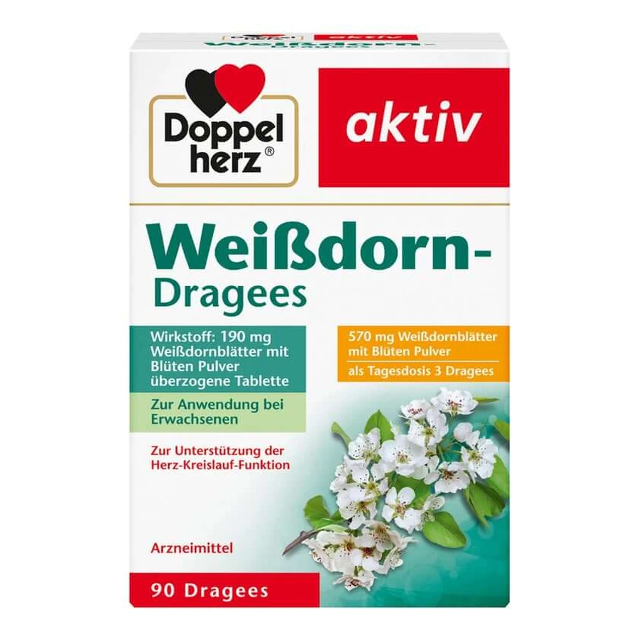 Dublă inimă activă păduceluri de păducel 90 capsule