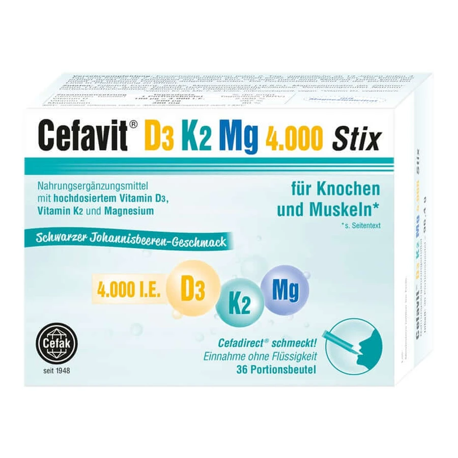 Cefavit D3 K2 Mg 4.000 I.e. Stix granulés 36 St