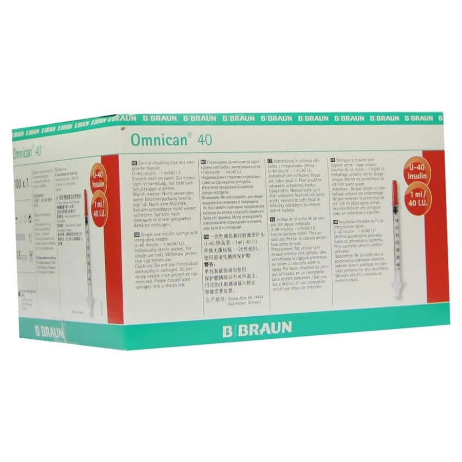 Omnican Insulinspr.1 ml U40 w.Kan.0, 30x8 100X1 buc