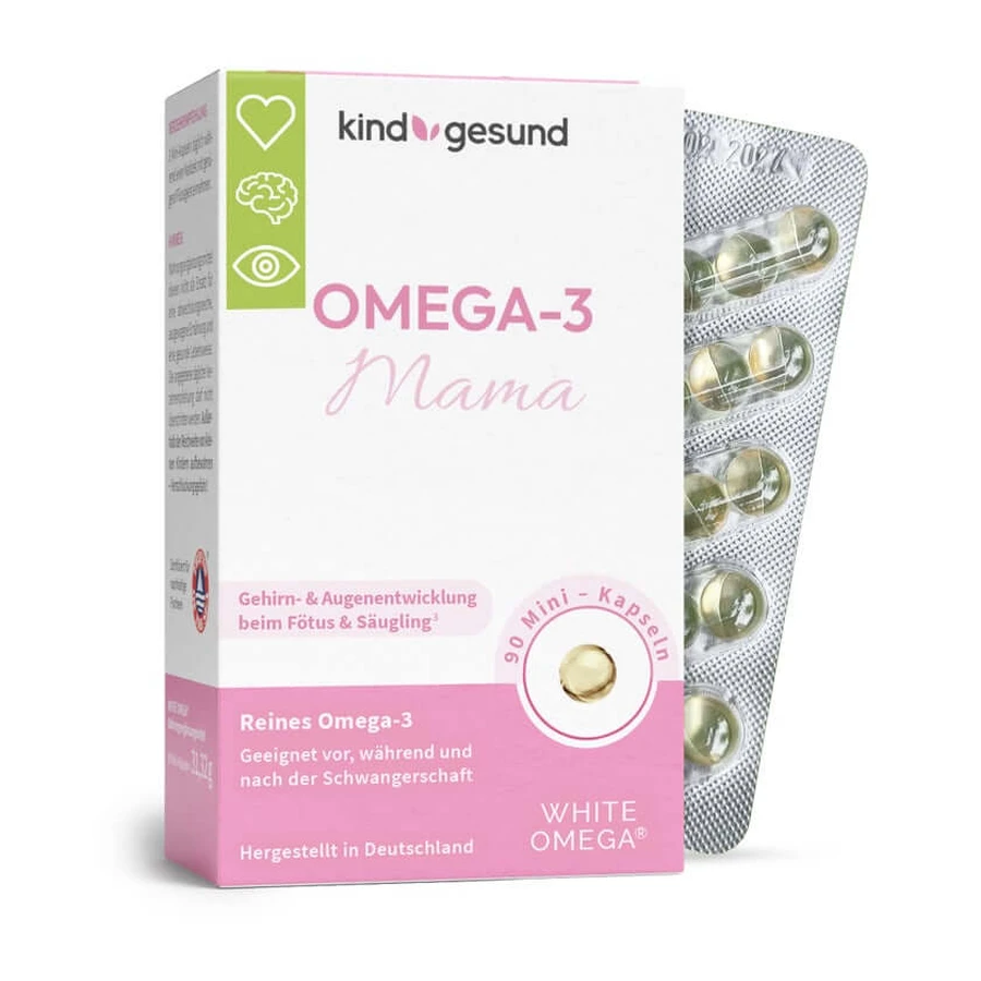 Capsules d'huile de poisson oméga 3 pour maman et bébé - WITHE OMEGA® Mama 90 St