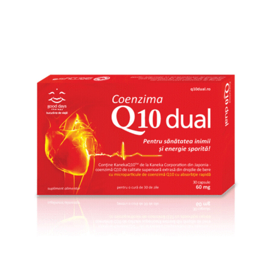 Coenzima Q10 Dual 60 mg, 30 cápsulas, Good Days Therapy