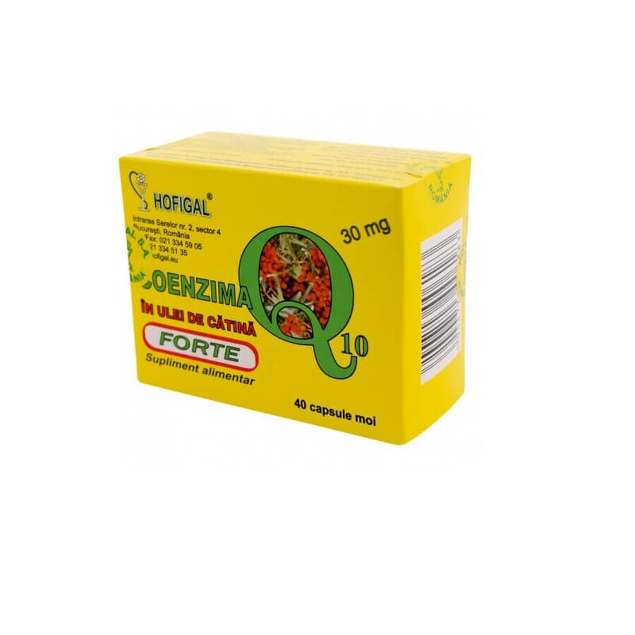 Coenzima Q10 în ulei de cătină Forte 30 mg, 40 capsule, Hofigal