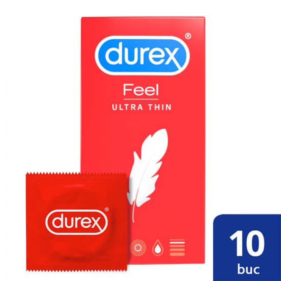 Prezervative Feel Ultra Thin, 10 unidades, Durex