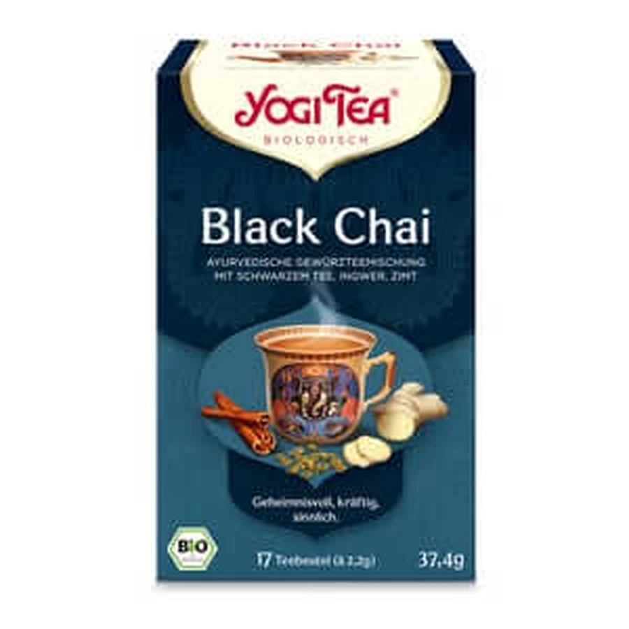 YOGI TEA, Zwarte Chai, biologische kruiden- en specerijenthee 17X2,2 g