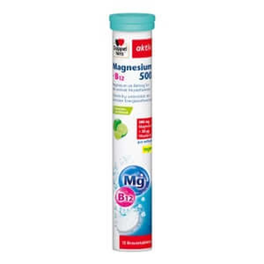 Dubbelhart Magnesium 500+b12 bruistabletten 15 St
