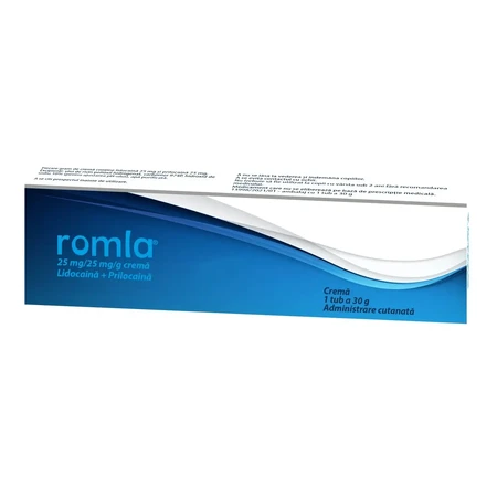 Romla crema con lidocaina e prilocaina 25 mg/25 mg/g, 30 g, Elantis Pharma