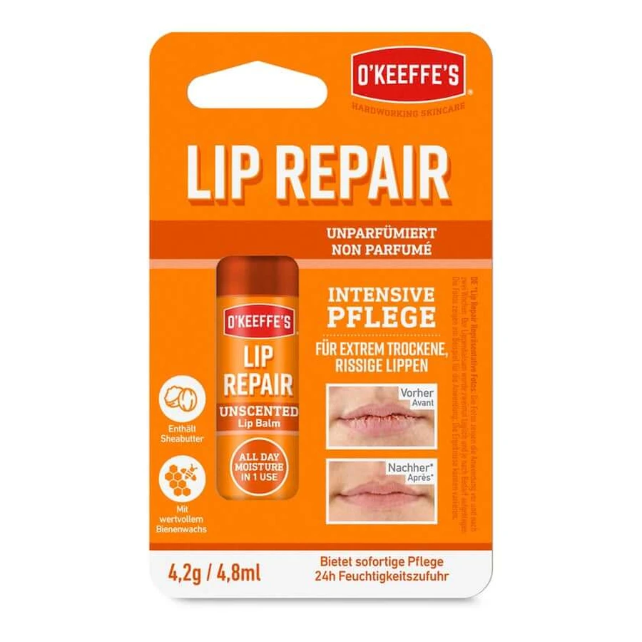 O'Keeffe's - Lip Repair - Baume à lèvres non parfumé 4,2 g