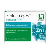 Zinc-loges Concept 15 mg con recubrimiento entérico Ta 90 St