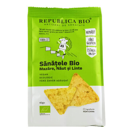 Bio-Erbsen, Kichererbsen und Linsen, glutenfrei, 40g, Republica Bio