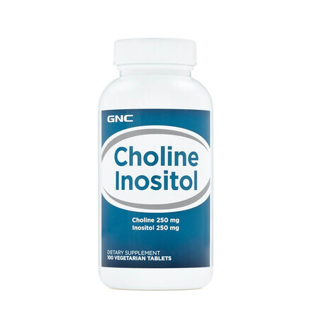 Colina 250 mg e Inositol 250 mg (012767), 100 comprimidos, GNC