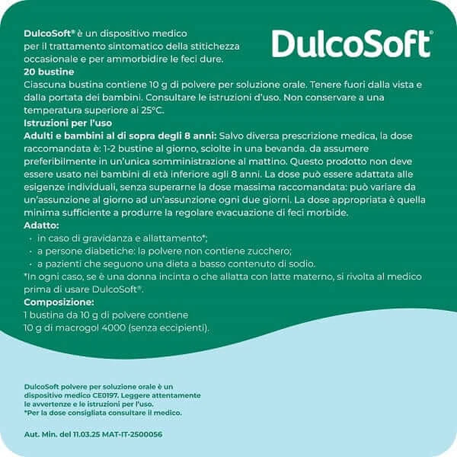 Dulcosoft pulbere pentru soluție orală 20 plicuri