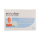 Aguja para pluma de insulina accu-fine aguja para pluma accu-chek calibre 31 x 6mm 100 unidades