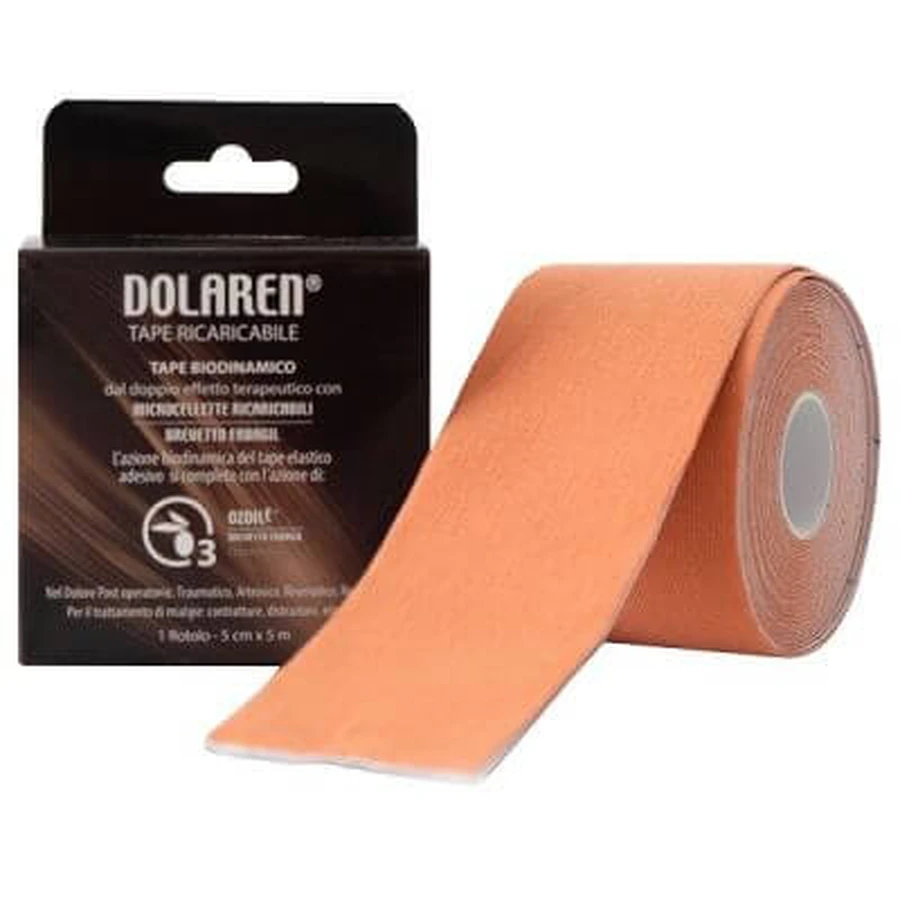 Dolaren tape navulbaar therapeutisch gips beige cm 5x5 m op rol