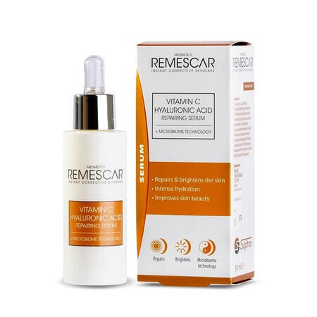 Serum Reparador con Vitamina C y Ácido Hialurónico, 30 ml, Remescar