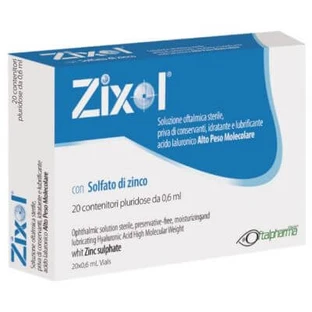 Zixol krople do oczu 20 fiolek 0,6 ml