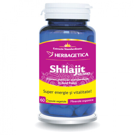 Shilajit Mumio, 60 cápsulas, Herbagetica