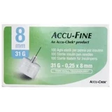 Insuline pen naald accu-fine pen naald accu-chek gauge 31 x 8mm 100 stuks