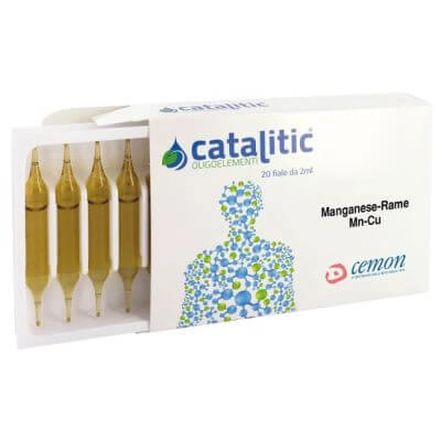 oligoelemente catalitice mangan cupru mn-cu 20 fiole 2 ml