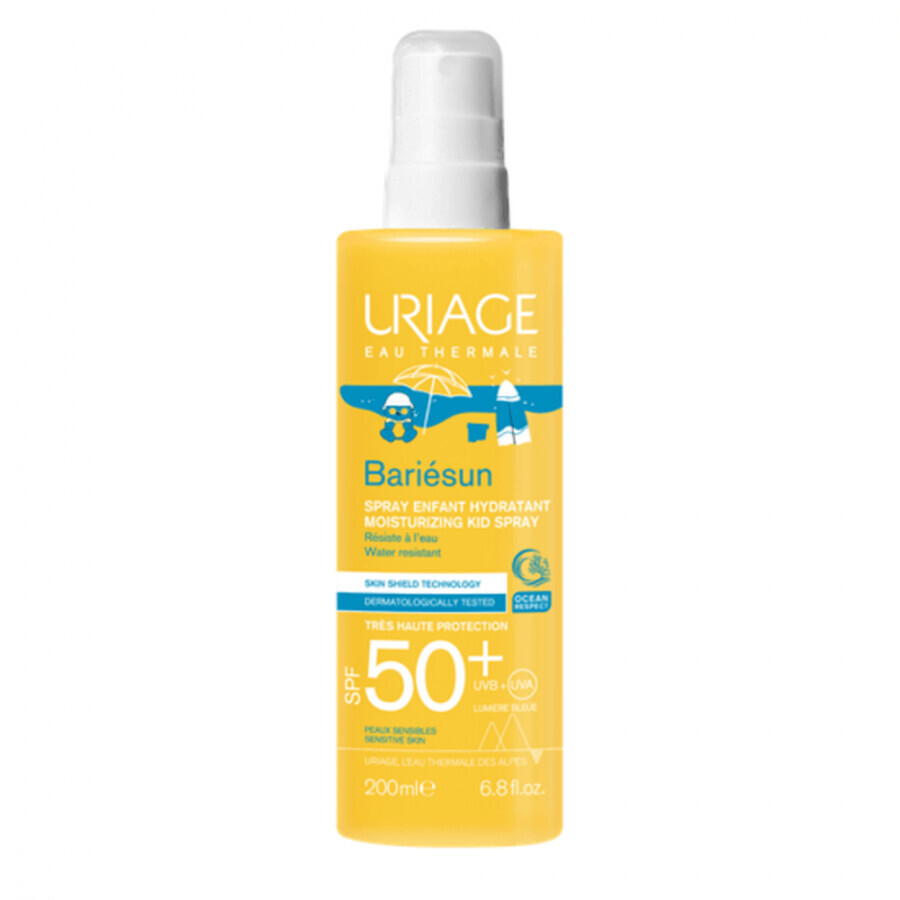 Spray solar con SPF 50+ para niños Bariesun, 200 ml, Uriage