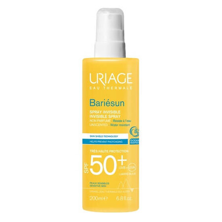 Bariesun unsichtbares, parfümfreies Sonnenschutzspray, SPF 50+, 200 ml, Uriage