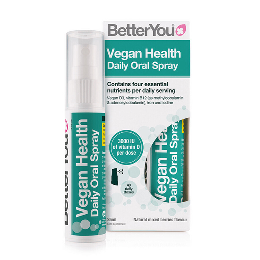 Spray buccal Vegan Health, 25ml, BetterYou