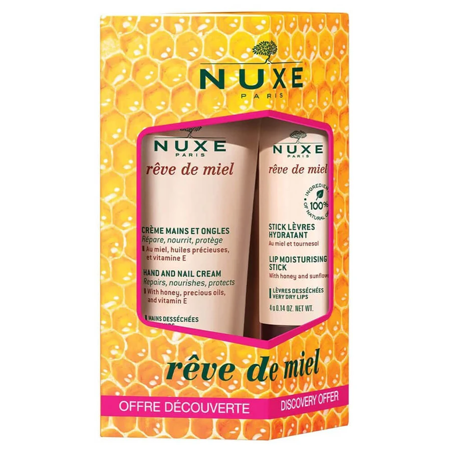 Nuxe Promo Pack Reve De Miel Set de Cuidado Hidratante con Bálsamo Labial 4g y Crema de Manos 50ml