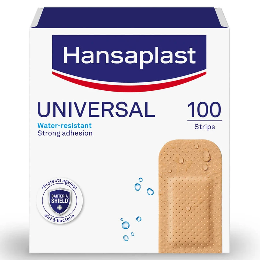 Hansaplast Universal Family Pack Benzi late rezistente la apă 30x72mm 100 benzi