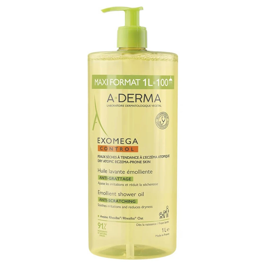 A-Derma Exomega Control Huile Lavante Emolliente 1Lt: ceny i cechy