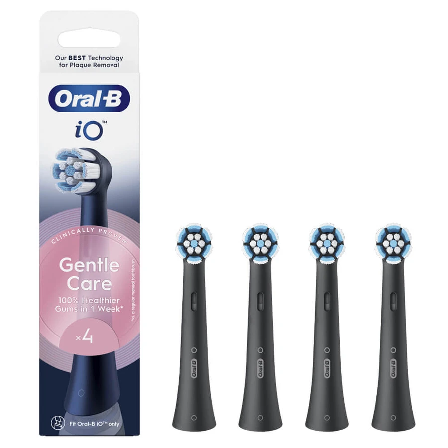Oral B iO Ricambi Gentle Care Nero 4 pezzi