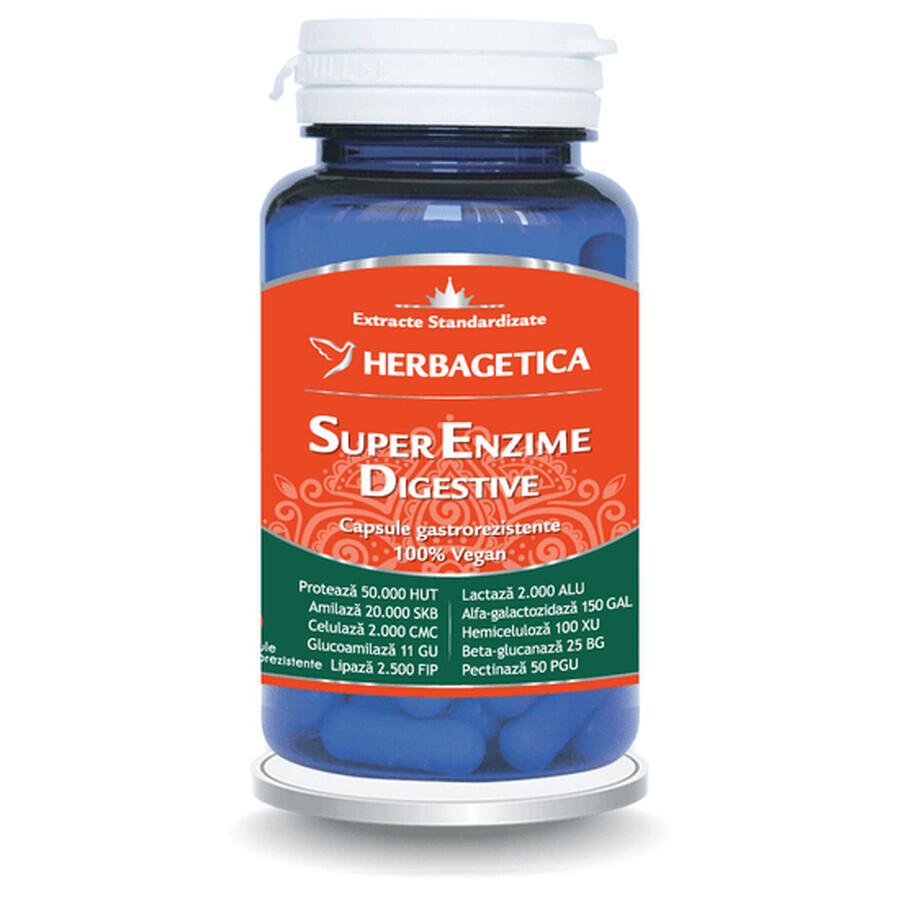 Super Enzyme Digestive, 10 cápsulas, Herbagetica