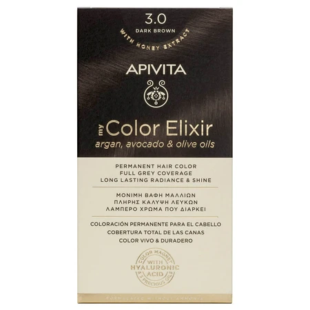 Apivita My Color Elixir Trwała farba do włosów N3.0 Ciemny brąz: ceny i cechy