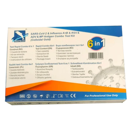 DeepBlue SARS-CoV-2 & Influenza A/B & ADV & RSV & MP Test de detecție rapidă 1pc