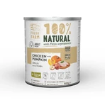FRESH FARM Grof, XS-XL, Kip en pompoen, graanvrij hondenvoer in blik, (paté), 800g