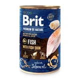BRIT Premium by Nature, XS-XL, Pesce e pelle di pesce, cibo umido in scatola senza cereali per cani, (nel suo succo), 400g