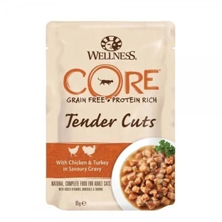 Wellness Core Cat Tagli teneri di pollo e tacchino, in salsa, 85 g