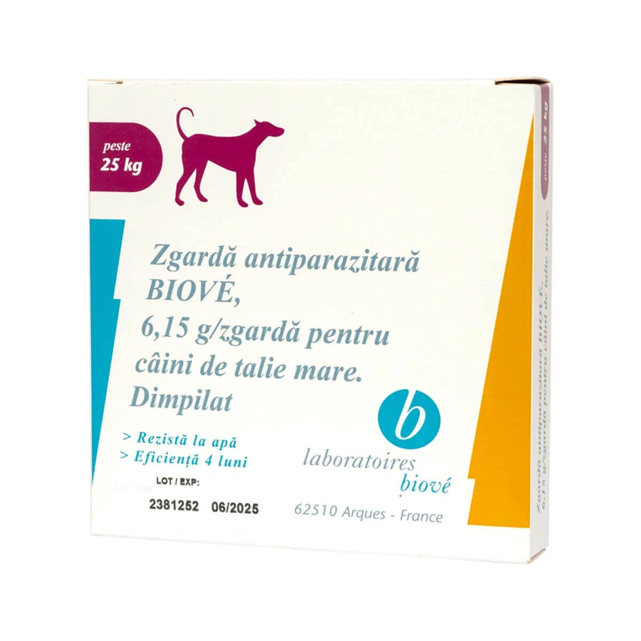 LABORATOIRES BIOVE, uitwendige ontworming honden, L-XL, halsband, 60 cm, 1pc