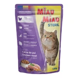 MIAU MIAU Sterilized, Kip, zakje natvoer voor gesteriliseerde katten, (in saus), 100g
