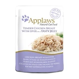 APPLAWS, poitrine de poulet et foie, sachet de nourriture humide pour chats, (en soupe), 70g