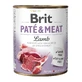 BRIT Pate &amp; Meat, Cordero, comida húmeda en lata sin cereales para perros, (paté con trozos de carne), 800g