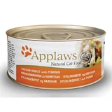APPLAWS, Hühnerbrust und Zucchini, Katzennassfutter in Dosen, (in Suppe), 156g