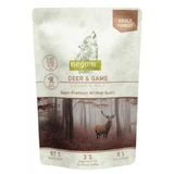 ISEGRIM, XS-XL, Ciervo y Venado, comida húmeda en sobres sin cereales, (en salsa), 410g