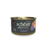SCHESIR After Dark, Chicken and Duck, canned grain-free wet cat food, (in soup), 80g