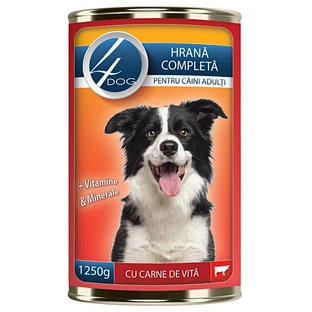 4Dog Wołowina w puszce z wołowiną, 1250 g